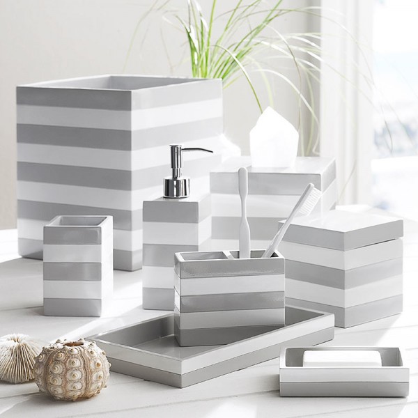 CABANA GRAY BATHROOM ACCESSORIES COLLECTION